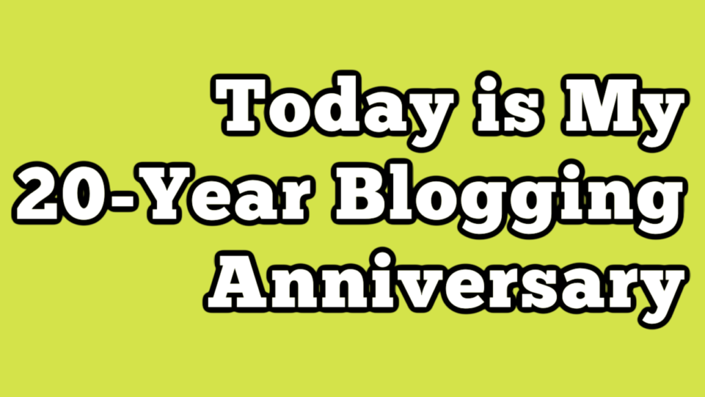 Blogging Anniversary YouTube Thumbnail